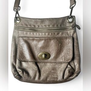 Vintage 2000 Roots Crossbody Leather Bag Made in Canada